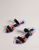 JULEEY Bolt On Two Strap Jelly Sandals